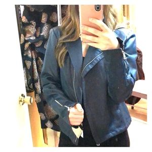 Steve Madden Navy Leather Jacket